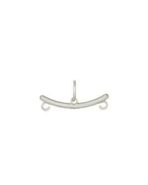 Pingente AG Canga Lisa Abaulada 25mm p/ 2 - G3 - 25mm x 10mm - 0.61gr