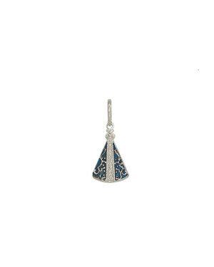 Pingente AG N. S. Aparecida c/ Resina 12mm  - G5 - 9mm x 21mm - 0.59gr
