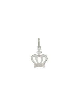 Pingente AG Coroa Vaz c/ Detalhes Reticulado 12mm  - G3 - 12mm x 20mm - 0.60gr