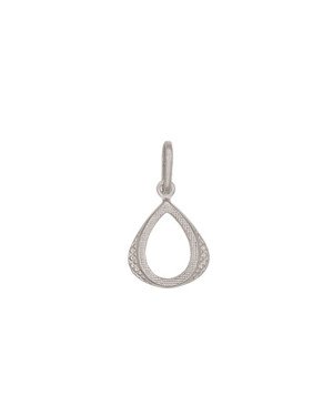 Pingente AG Gota Vazada Reticulada 13mm  - G3 - 12mm x 22mm - 0.61gr