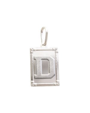 Pingente AG Retangulo Letra  "D"  - G1 - 20mm x 42mm - 3.78gr