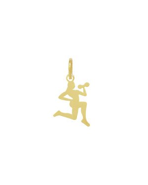Pingente Mulher Fitness Foto Corrosao - 00 - 13mm x 21mm - 0.35gr