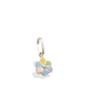 Pingente AG Flor 7mm p/ Resina - G5 - 7mm x 14mm - 0.37gr