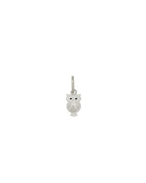 Pingente AG Coruja Reticulada c/ Resina - G5 - 5mm x 14mm - 0.34gr
