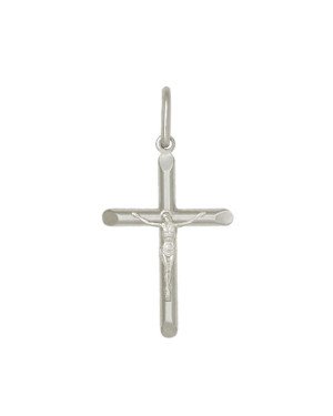 Pingente AG Cruz c/ Cristo 28mm  - G1 - 19mm x 36mm - 1.37gr