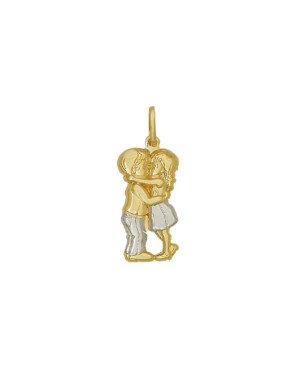 Pingente Casal se Beijando 20mm c/ Rodio - 00 - 11mm x 28mm - 1.30gr
