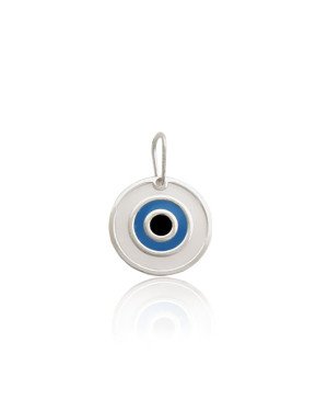 Pingente AG Olho Grego 15mm (Branco/Azul/ Preto) - G3 - 15mm x 22mm - 1.62gr