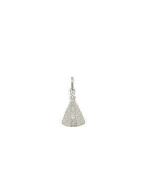 Pingente AG N. S. Aparecida 10mm - G5 - 7mm x 17mm - 0.39gr