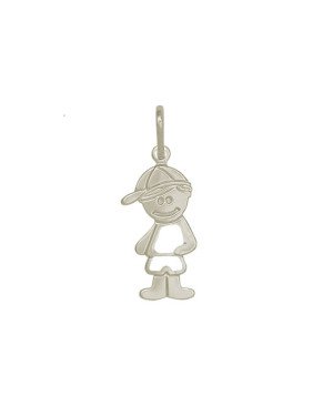 Pingente AG Menino Roupa Vazada 20mm - G1 - 10mm x 28mm - 1.07gr