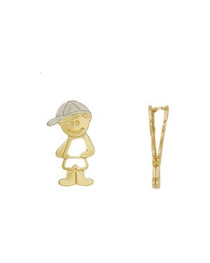Pingente Menino Roupa Vaz 20mm Duplo Passante c/ Rodio - 00 - 10mm x 20mm - 1.47gr