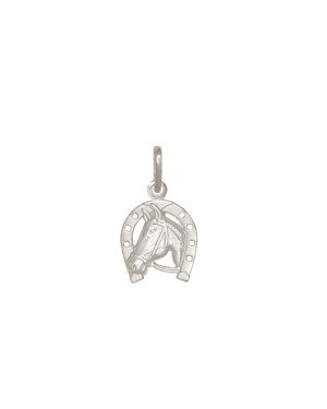 Pingente AG Cavalo c/ Ferradura  - G1 - 13mm x 22mm - 1.08gr