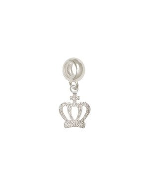 Pingente AG Berloque Coroa Vaz Diamantada  - G5 - 11mm x 25mm - 1.15gr