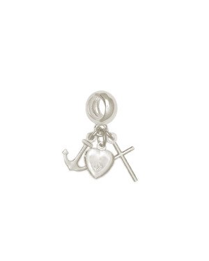 Pingente AG Berloque 3 Gracas (1-150) - G5 - 10mm x 26mm - 1.83gr