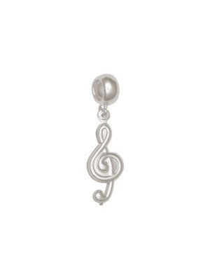 Pingente AG Berloque Nota Musical Dupla  - G3 - 9mm x 33mm - 1.48gr