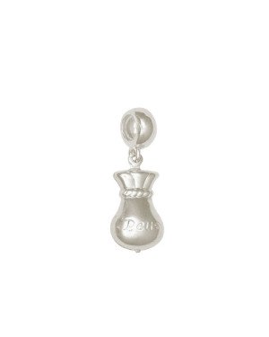 Pingente AG Berloque Saco da Felicidade Deus  - G3 - 10mm x 30mm - 1.88gr