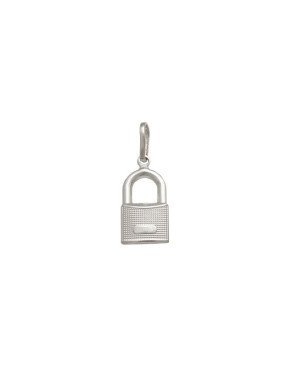 Pingente AG Cadeado 13mm  - G3 - 8mm x 20mm - 0.76gr