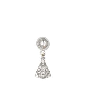 Pingente AG Berloque N. Sra  Aparecida 12mm  - G5 - 9mm x 24mm - 1.08gr