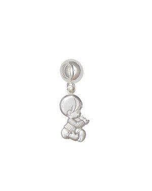 Pingente AG Berloque Bebe Menino  - G3 - 11mm x 29mm - 1.42gr