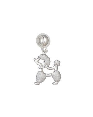 Pingente AG Berloque Cachorro Poodle  - G3 - 15mm x 30mm - 1.68gr