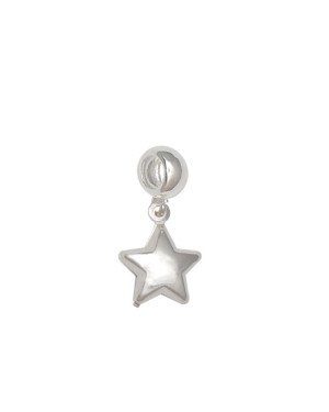 Pingente AG Berloque Estrela Dupla  - G3 - 11mm x 25mm - 1.40gr