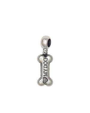 Pingente AG Berloque (Envelhecida) Osso 18mm My Dog  - G3 - 9mm x 29mm - 1.71gr
