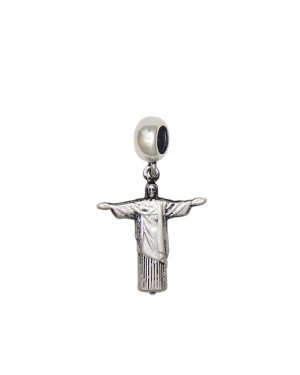 Pingente AG Berloque (Envelhecida) Cristo Redentor 18mm  - G3 - 18mm x 30mm - 1.70gr