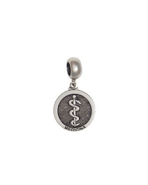 Pingente AG Berloque (Envelhecida) Profissao Medicina 15mm  - G5 - 15mm x 27mm - 2.09gr