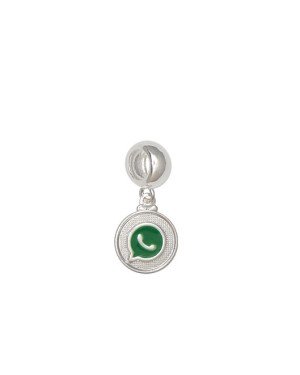 Pingente AG Berloque Whatsapp 11mm c/ Resina - G5 - 11mm x 23mm - 1.50gr