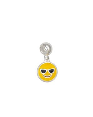 Pingente AG Berloque Emotions 11mm Oculos Escuro c/ Resina - G5 - 11mm x 22mm - 1.47gr