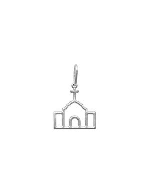 Pingente AG Igreja  Vazada 15mm  - G3 - 15mm x 23mm - 0.62gr