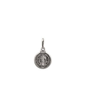 Pingente AG (Envelhecida) Sao Bento 11mm em Pe - G3 - 11mm x 19mm - 1.15gr