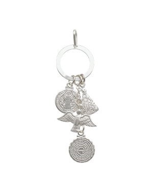 Pingente AG Protecao Pai nosso/Aparecida/Sao Bento/Esp. Santo - G3 - 17mm x 59mm - 3.76gr