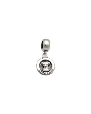 Pingente AG Berloque (Envelhecida) Medalha 11mm c/ Vira Lata  - G5 - 11mm x 22mm - 1.43gr