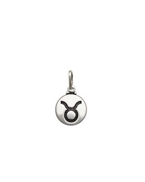 Pingente AG (Envelhecida) Signo Touro c/ Simbolo Reticulado - G3 - 11mm x 19mm - 0.97gr