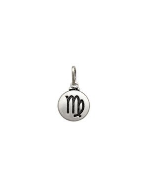 Pingente AG (Envelhecida) Signo Virgem Simbolo Reticulado - G3 - 11mm x 19mm - 0.98gr