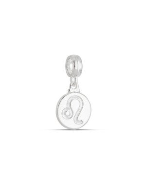 Pingente AG Berloque (SEM Envelher) Signo Leao Liso c/ Simbolo Reticulado - G5 - 11mm x 22mm - 1.51gr
