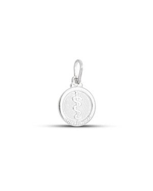 Pingente AG (SEM Envelher) Redondo 11mm Profissao "Medicina"  - G3 - 11mm x 19mm - 0.98gr