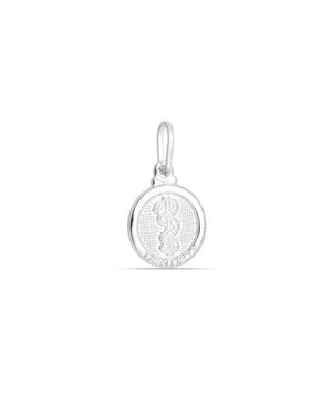 Pingente AG (SEM Envelher) Redondo 11mm Profissao "Dentista"  - G3 - 11mm x 19mm - 0.94gr