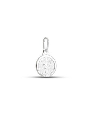 Pingente AG (SEM Envelher) Redondo 11mm Profissao "Fisioterapia"  - G3 - 11mm x 19mm - 0.96gr
