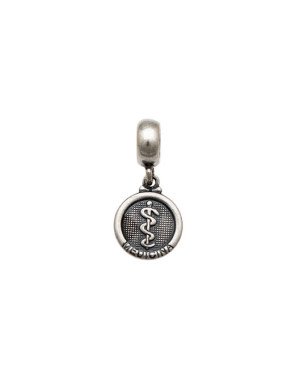Pingente AG (B. Envelhecido) Berloque Profissao 11mm Medicina - G5 - 11mm x 23mm - 1.51gr