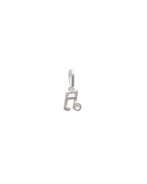 Pingente AG Nota Musical 8mm p/ Pedra Chaton - G5 - 7mm x 15mm - 0.33gr