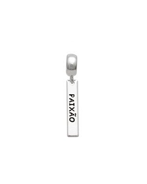 Pingente AG Berloque Placa 20x4 Paixao c/ Resina - G5 - 4mm x 28mm - 1.27gr