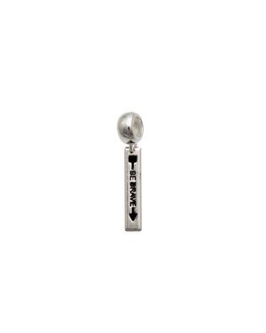 Pingente AG Berloque Placa 20x4 Be Brave c/ Resina - G5 - 4mm x 28mm - 1.24gr