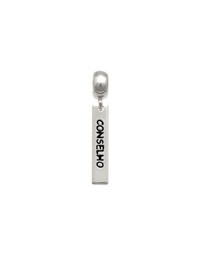 Pingente AG Berloque Placa 20x4 Conselho c/ Resina - G5 - 4mm x 28mm - 1.36gr