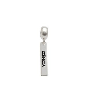 Pingente AG Berloque Placa 20x4 Ciencia c/ Resina - G5 - 4mm x 28mm - 1.30gr