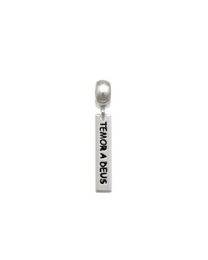Pingente AG Berloque Placa 20x4 Temor a Deus c/ Resina - G5 - 4mm x 28mm - 1.32gr