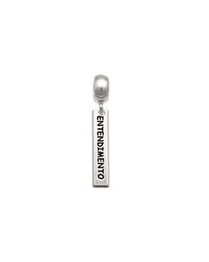 Pingente AG Berloque Placa 20x4 Entendimento c/ Resina - G5 - 4mm x 28mm - 1.31gr