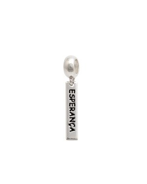 Pingente AG Berloque Placa 20x4 Esperanca c/ Resina - G5 - 4mm x 28mm - 1.26gr