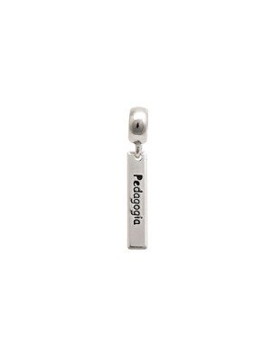Pingente AG Berloque Placa 20x4 Profissao Pedagogia c/ Resina - G5 - 4mm x 28mm - 1.23gr