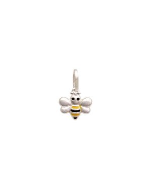Pingente Prata Abelha 8mm c/ Resina - G6 - 8mm x 15mm - 0.42gr